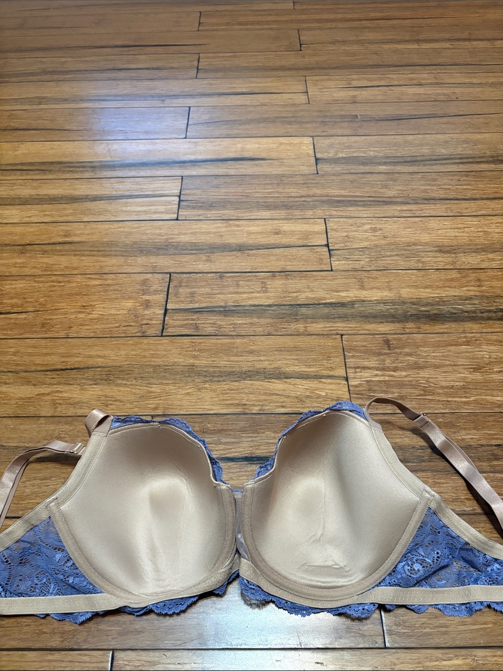38E ThirdLove 24/7 Lace Balconette Bra Underwire Womens Light Blue Nude - Picture 4 of 5